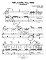 Adios Muchachos piano sheet music cover